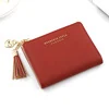 Short PU Coin Wallet with Multi-Card Storage and Marble Finish Red 02 color SKU reference