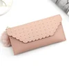 Butterfly Print PU Long Wallet with Plush Pendant Style 2 · Pink color SKU reference