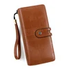 Vintage Genuine Leather Long Wallet with Multi-Layer Card Storage Style 1 · Brown color SKU reference