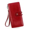 Vintage Genuine Leather Long Wallet with Multi-Layer Card Storage Style 1 · Red color SKU reference