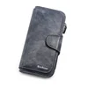 Marbled Oil-Wax PU Long Wallet with Multi-Card Storage Blue color SKU reference