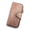 Marbled Oil-Wax PU Long Wallet with Multi-Card Storage Pink color SKU reference