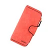 Marbled Oil-Wax PU Long Wallet with Multi-Card Storage Rose Red color SKU reference