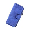 Marbled Oil-Wax PU Long Wallet with Multi-Card Storage Royal Blue color SKU reference