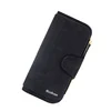 Marbled Oil-Wax PU Long Wallet with Multi-Card Storage Black 02 color SKU reference