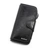Marbled Oil-Wax PU Long Wallet with Multi-Card Storage Black 01 color SKU reference