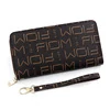 Heart Embroidered Long PU Wallet with Detachable Wrist Strap Royal Blue color SKU reference