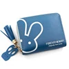 Rabbit Tassel PU Coin Purse with Card Holder Blue 01 color SKU reference