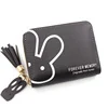 Rabbit Tassel PU Coin Purse with Card Holder Gray 01 color SKU reference