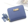 Rabbit Tassel PU Coin Purse with Card Holder Blue 02 color SKU reference