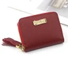 Rabbit Tassel PU Coin Purse with Card Holder Red 02 color SKU reference
