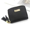 Rabbit Tassel PU Coin Purse with Card Holder Black 02 color SKU reference