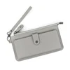 Long PU Zip Wallet with Multi-Card Storage Gray color SKU reference