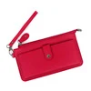 Long PU Zip Wallet with Multi-Card Storage Dark Red color SKU reference