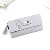 Long PU Wallet with Tassel, Rivet and Card Storage Gray 02 color SKU reference