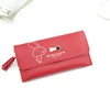 Long PU Wallet with Tassel, Rivet and Card Storage Red 02 color SKU reference