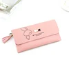 Long PU Wallet with Tassel, Rivet and Card Storage Pink 02 color SKU reference