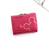 Cartoon PU Coin Wallet with Iron Clip Closure Rose Red 01 color SKU reference