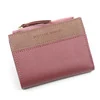 Colorblock PU Short Wallet with Multi-Card Storage Dark Red 01 color SKU reference
