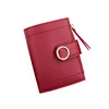 Colorblock PU Short Wallet with Multi-Card Storage Red 02 color SKU reference
