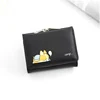 Corgi Print PU Wallet with Metal Clip Closure Black 01 color SKU reference