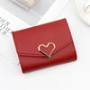 V-Shape PU Short Wallet with Metal Clasp Red 02 color SKU reference