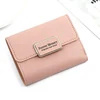 Colorblock Trifold PU Wallet with Card Holder Pink 01 color SKU reference