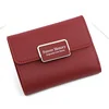 Colorblock Trifold PU Wallet with Card Holder Red 02 color SKU reference