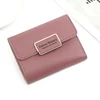 Colorblock Trifold PU Wallet with Card Holder Rose Red 02 color SKU reference