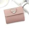 Flower Pattern Trifold PU Coin Purse Pink 02 color SKU reference