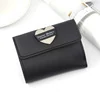 Flower Pattern Trifold PU Coin Purse Black 02 color SKU reference
