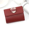 Flower Pattern Trifold PU Coin Purse Red 02 color SKU reference