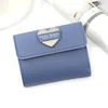 Flower Pattern Trifold PU Coin Purse Blue 02 color SKU reference