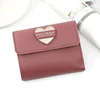 Flower Pattern Trifold PU Coin Purse Rose Red 02 color SKU reference