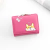 Solid Color PU Coin Wallet with Metal Clip Rose Red 02 color SKU reference