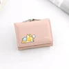 Solid Color PU Coin Wallet with Metal Clip Pink 02 color SKU reference