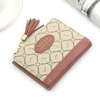 Contrast Color PU Card Holder and Coin Wallet Pink 01 color SKU reference