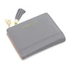 Contrast Color PU Card Holder and Coin Wallet Gray 02 color SKU reference