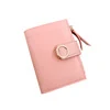 Colorblock PU Wallet with Rabbit Pendant Pink 02 color SKU reference