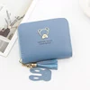 Bear Motif PU Coin Wallet with Tassel Detail Blue 01 color SKU reference