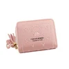 Bear Motif PU Coin Wallet with Tassel Detail Pink 02 color SKU reference