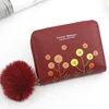 Puppy Print PU Coin Purse with Tassel Red 02 color SKU reference