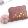 Puppy Print PU Coin Purse with Tassel Dark Pink 02 color SKU reference