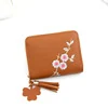 Plum Embroidery Tassel PU Coin Purse Orange 01 color SKU reference