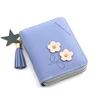 Plum Embroidery Tassel PU Coin Purse Blue 02 color SKU reference