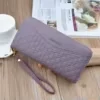 Retro Long PU Wallet with Multi-Card Storage Purple color SKU reference