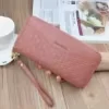 Retro Long PU Wallet with Multi-Card Storage Light Red color SKU reference
