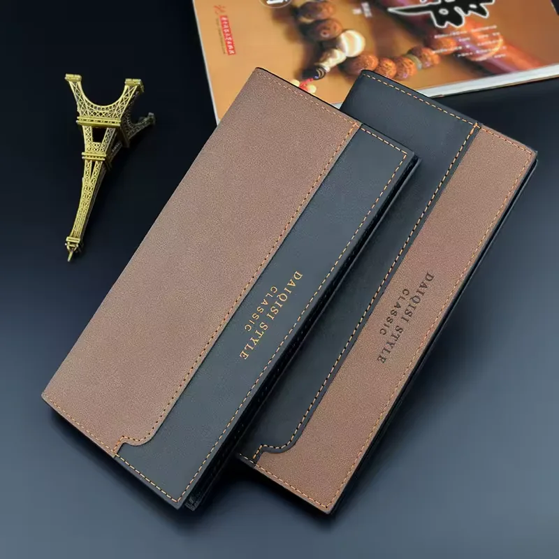 Matte PU Long Wallet with Multi-Card Storage product reference image
