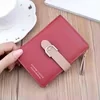 Short PU Zip Wallet and Card Holder Red color SKU reference