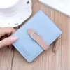 Short PU Zip Wallet and Card Holder Blue color SKU reference